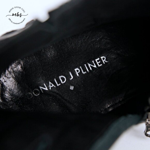 Donald J. Pliner Zaccaro Ankle Leather Boots Black Men 9 - Picture 14 of 14